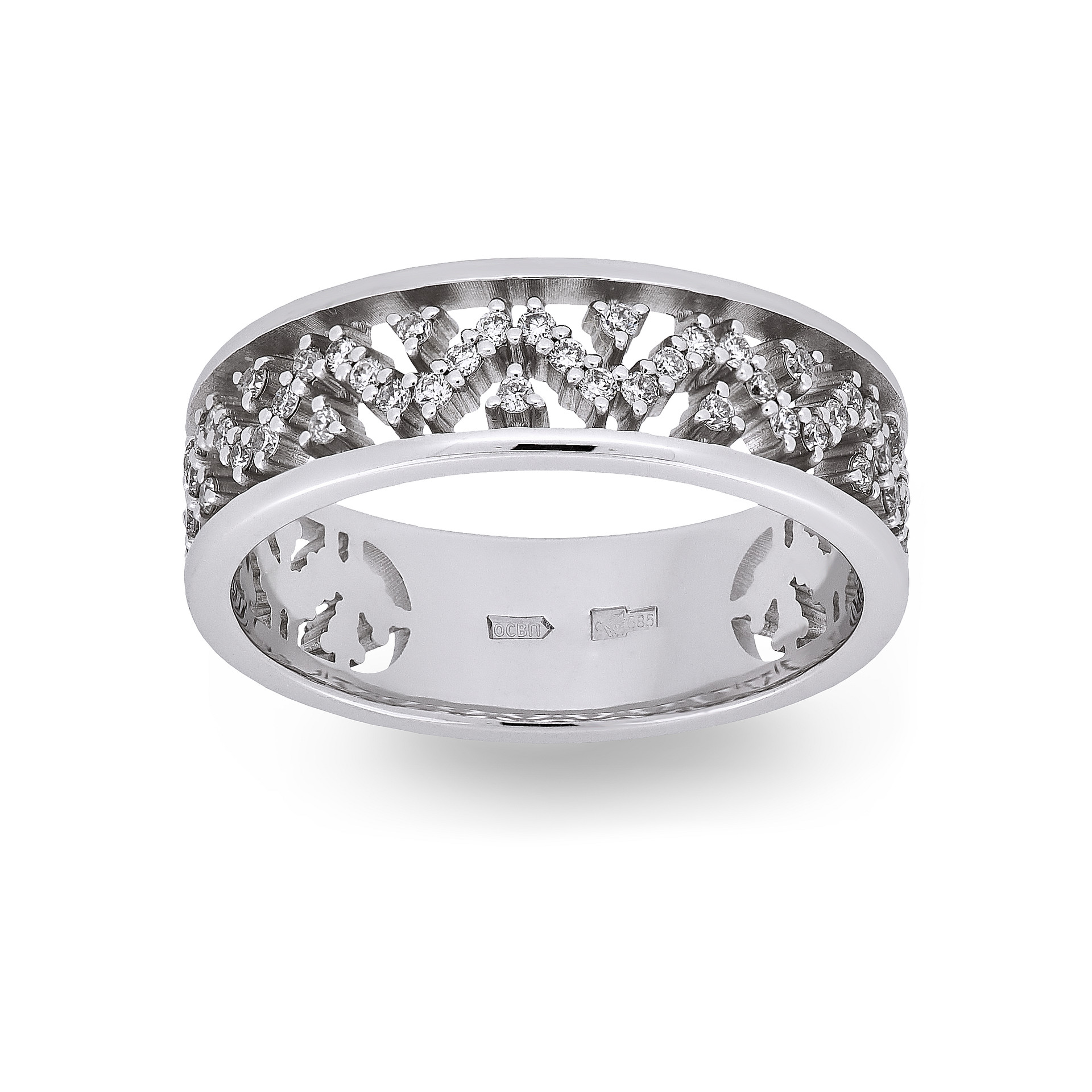 Ring Vladimir Pichugov, Diamonds, 14K White Gold