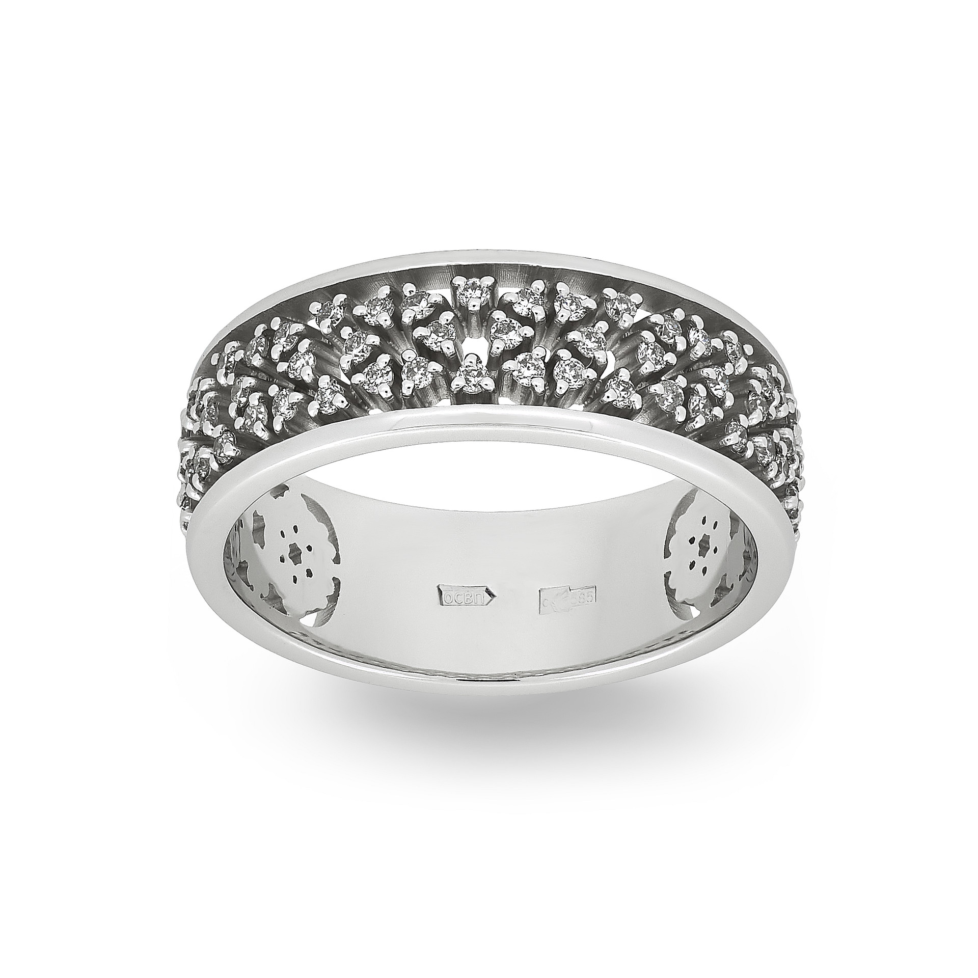 Ring Vladimir Pichugov, Diamonds, 14K White Gold