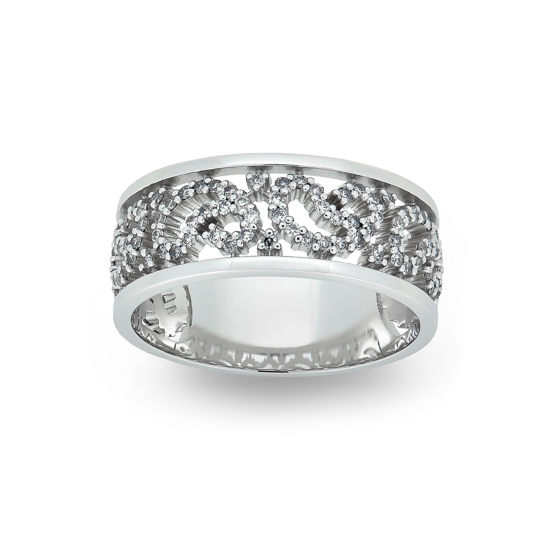 Ring Vladimir Pichugov, Diamonds, 14K White Gold