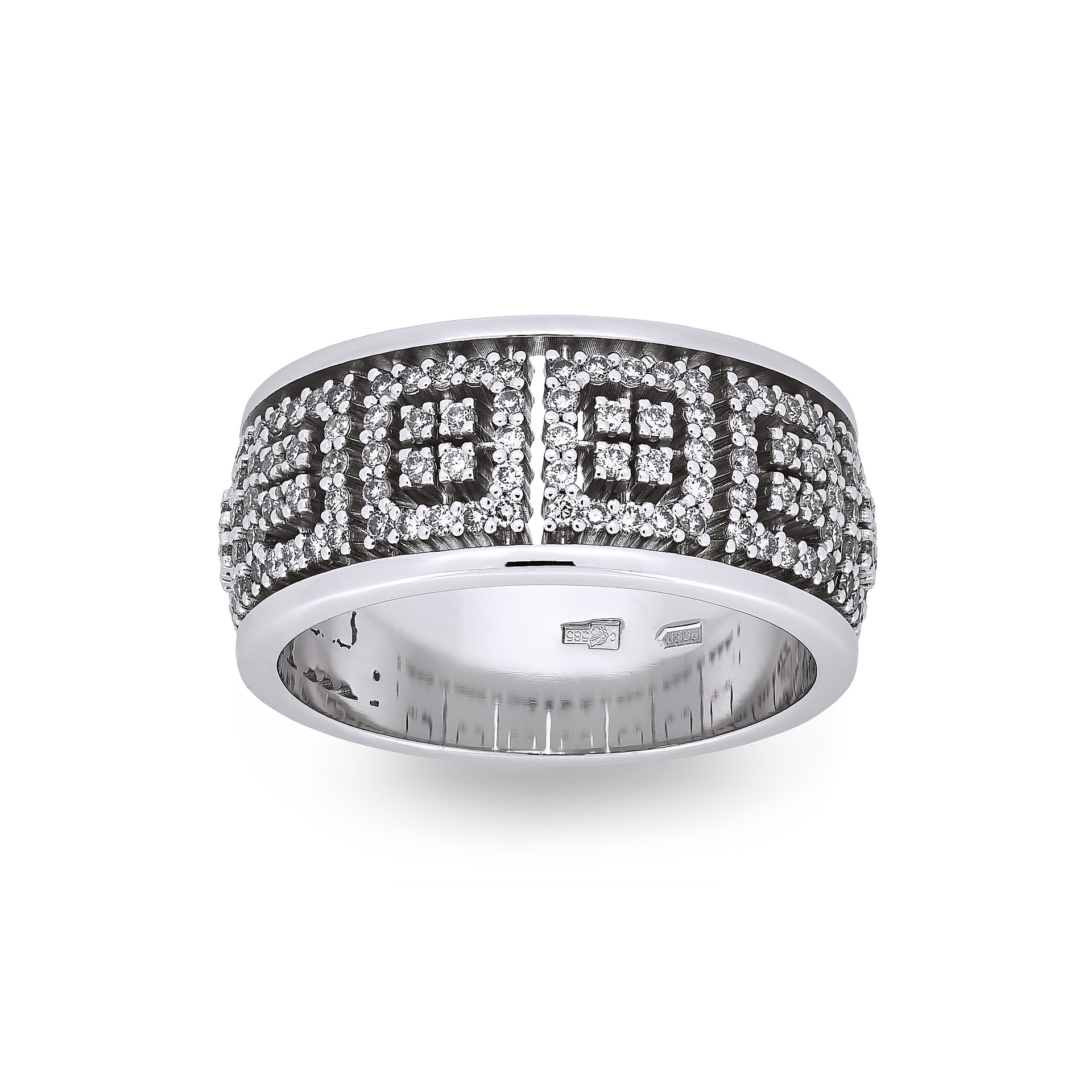 Ring Vladimir Pichugov, Diamonds, 14K White Gold