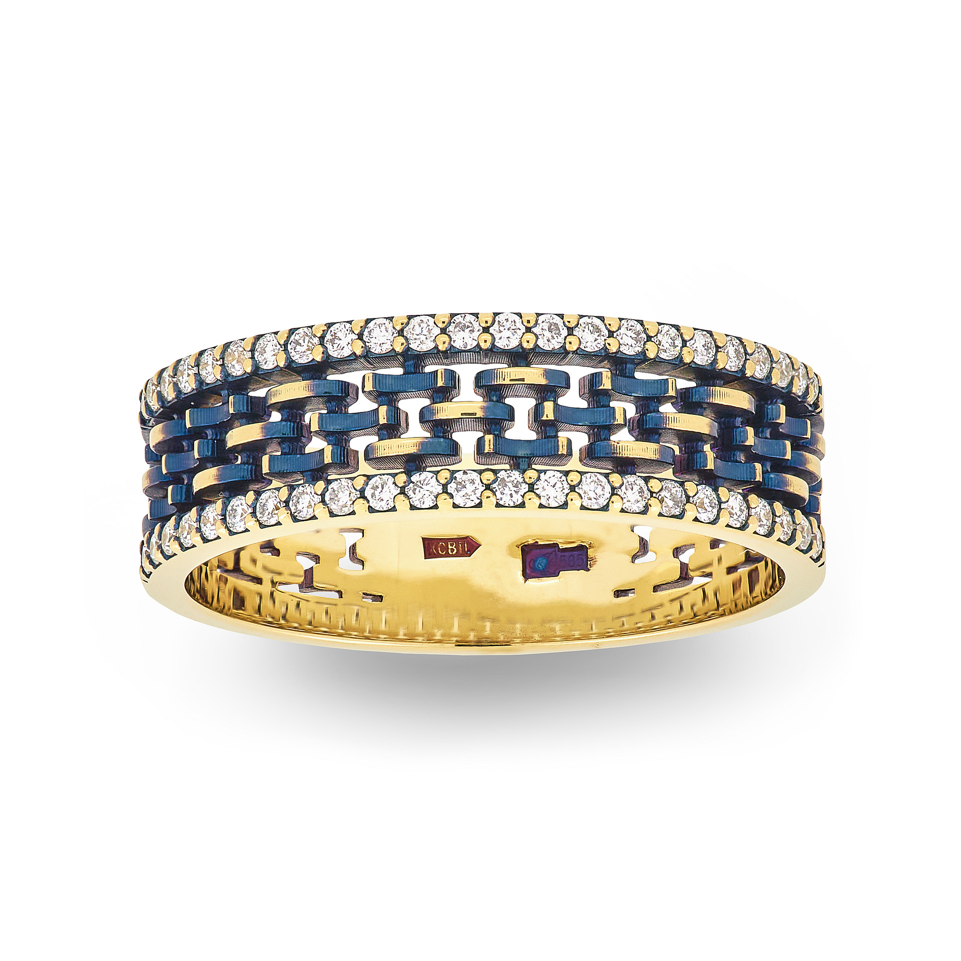 Ring Vladimir Pichugov, Diamonds, 14K Yellow Gold