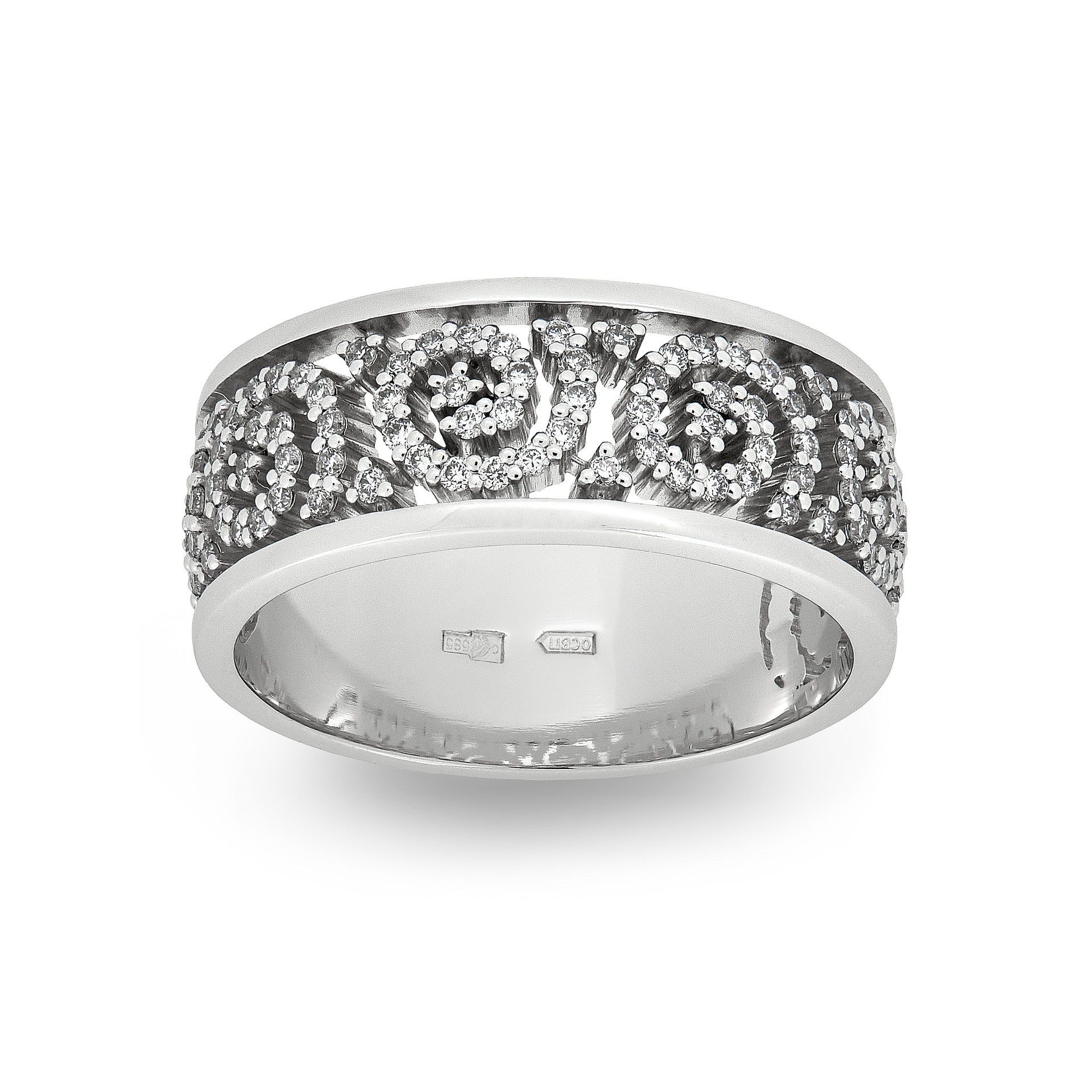 Ring Vladimir Pichugov, Diamonds, 14K White Gold