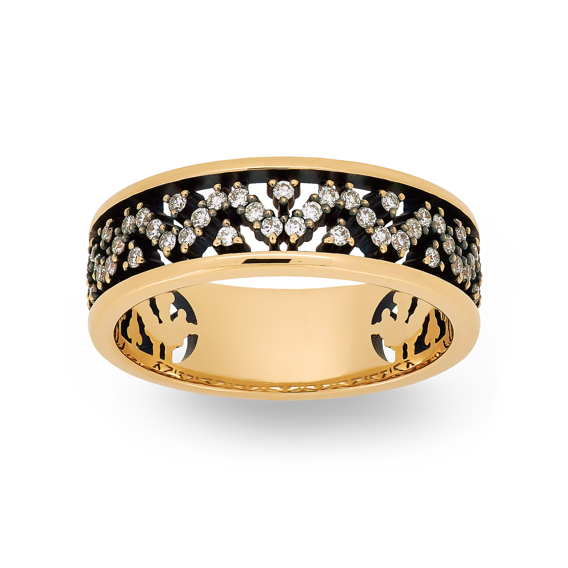 Ring Vladimir Pichugov, Diamonds, 14K Red Gold