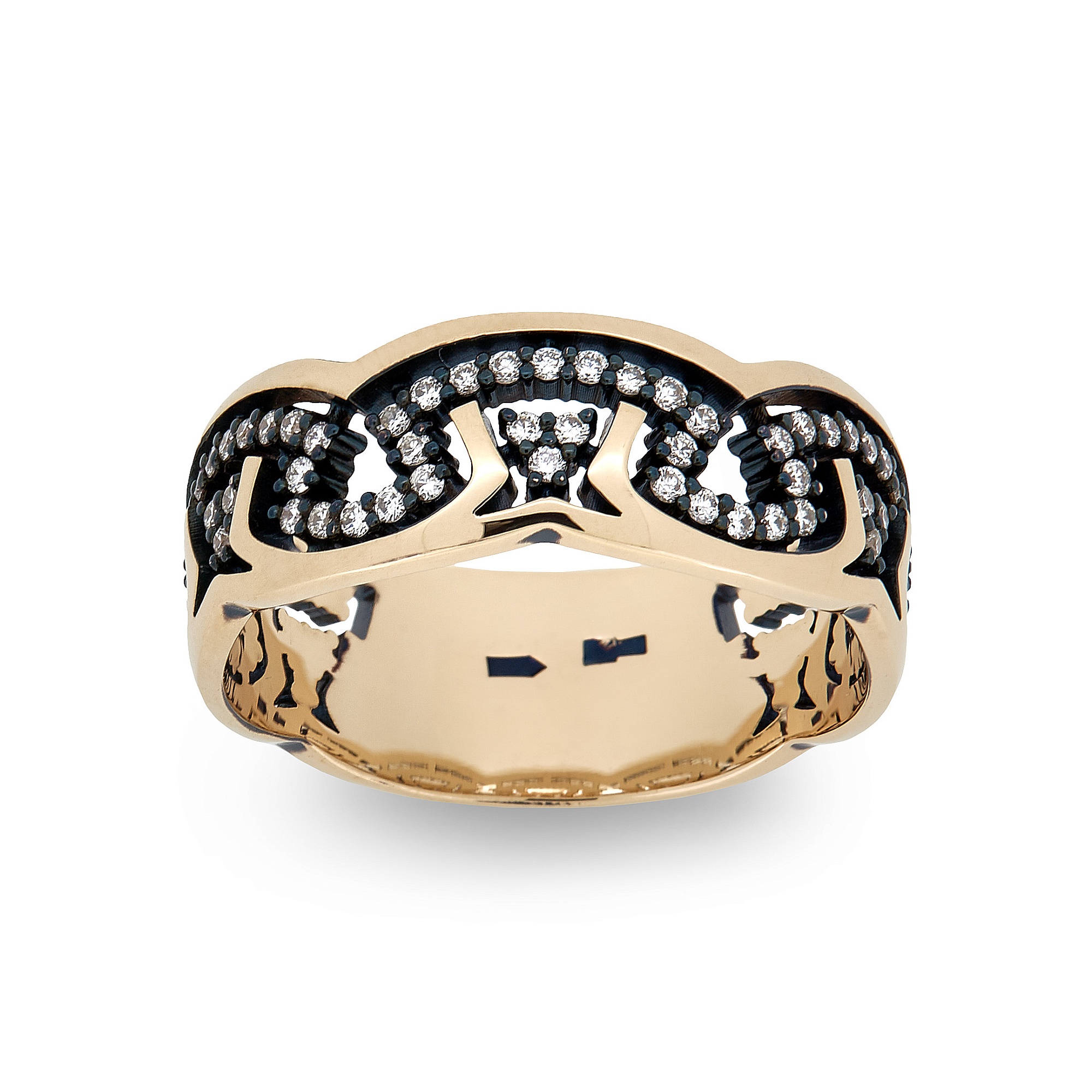Ring Vladimir Pichugov, Diamonds, 14K Red Gold