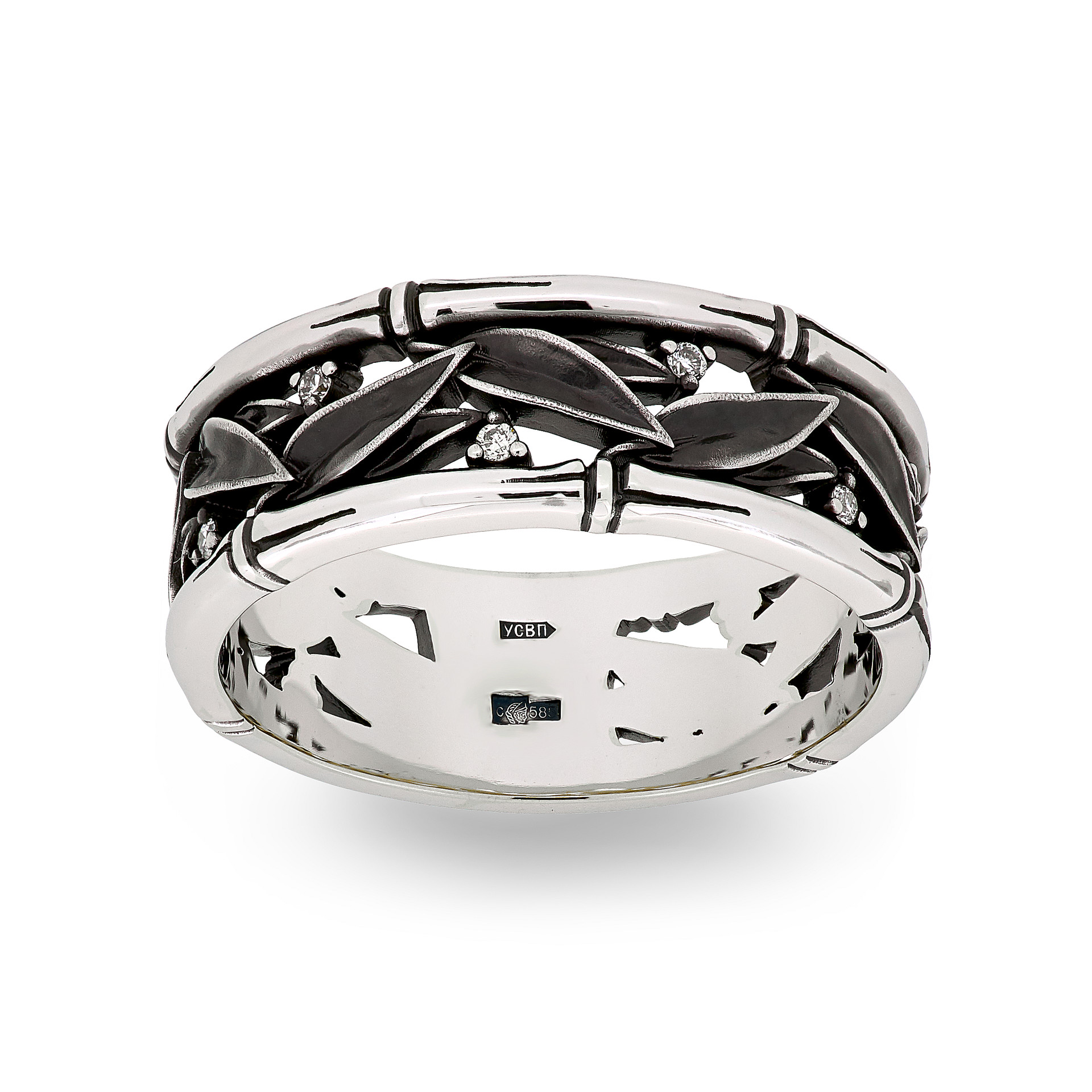 Ring Vladimir Pichugov, Diamonds, 14K White Gold