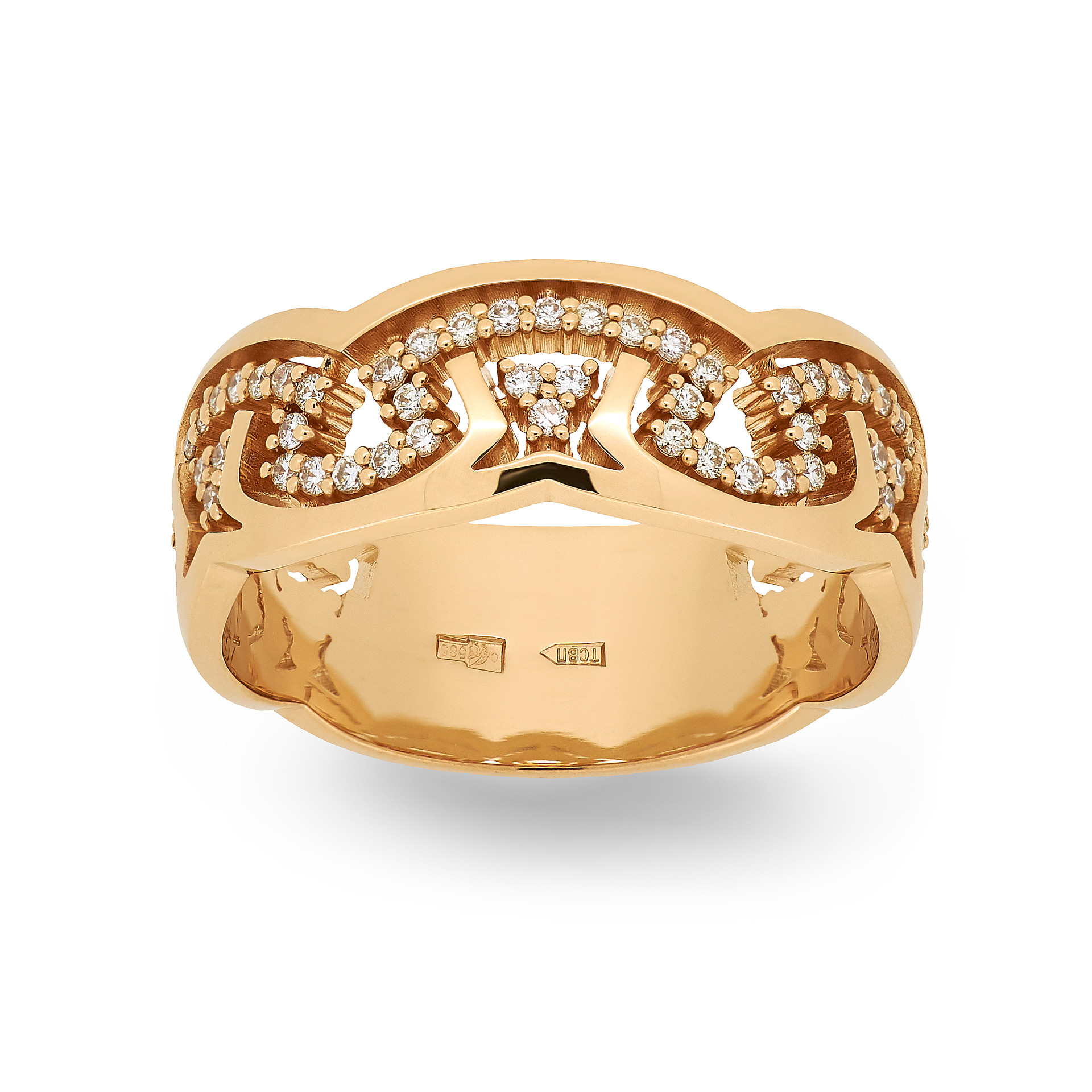 Ring Vladimir Pichugov, Diamonds, 14K Red Gold