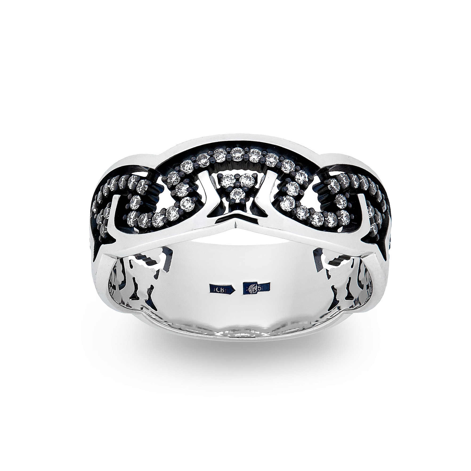 Ring Vladimir Pichugov, Diamonds, 14K White Gold