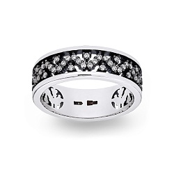 Ring Vladimir Pichugov, Diamonds, 14K White Gold