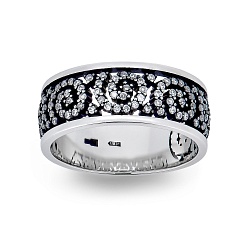 Ring Vladimir Pichugov, Diamonds, 14K White Gold