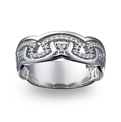 Ring Vladimir Pichugov, Diamonds, 14K White Gold