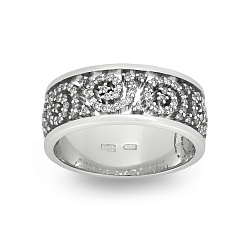 Ring Vladimir Pichugov, Diamonds, 14K White Gold