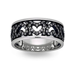 Ring Vladimir Pichugov, Diamonds, 14K White Gold