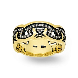 Ring Vladimir Pichugov, Diamonds, 14K Yellow Gold