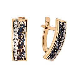 Earrings Vladimir Pichugov, Diamonds, 14K Red Gold