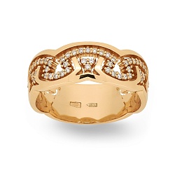 Ring Vladimir Pichugov, Diamonds, 14K Red Gold